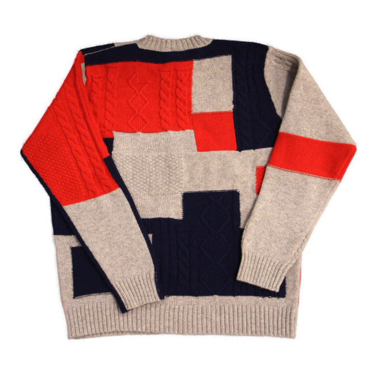 COUNTRY OF ORIGIN | 英国製 ケーブル編みパッチワーク・クルーニット - Sopwith camel
