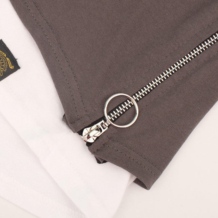KRAVITZ (クラヴィッツ) | サイドジップのフェイクレイヤードTシャツ 〈Grey〉 - Sopwith camel