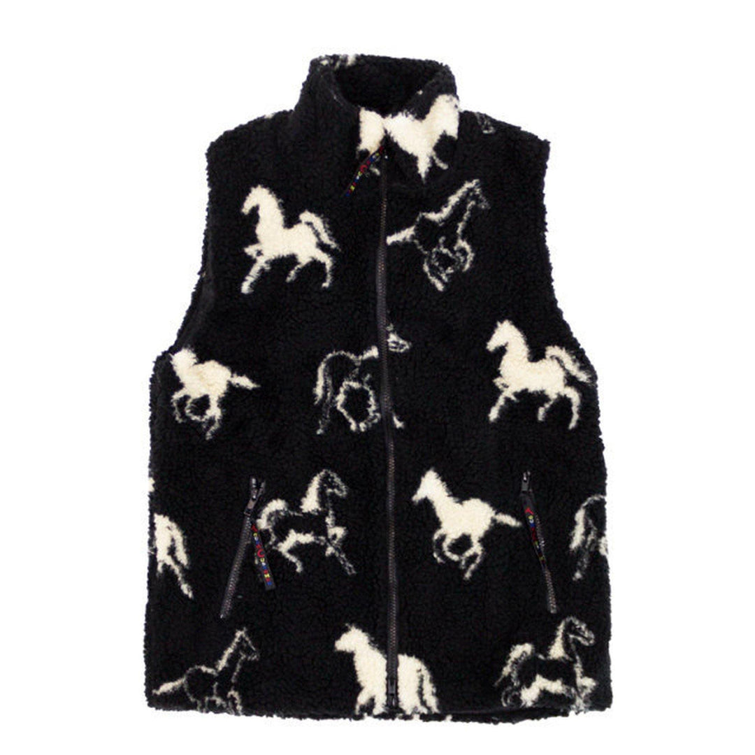 FARFIELD (ファーフィールド) | 英国製 馬柄 フリースベスト FELL VEST [1901] - Black Horse - Sopwith camel