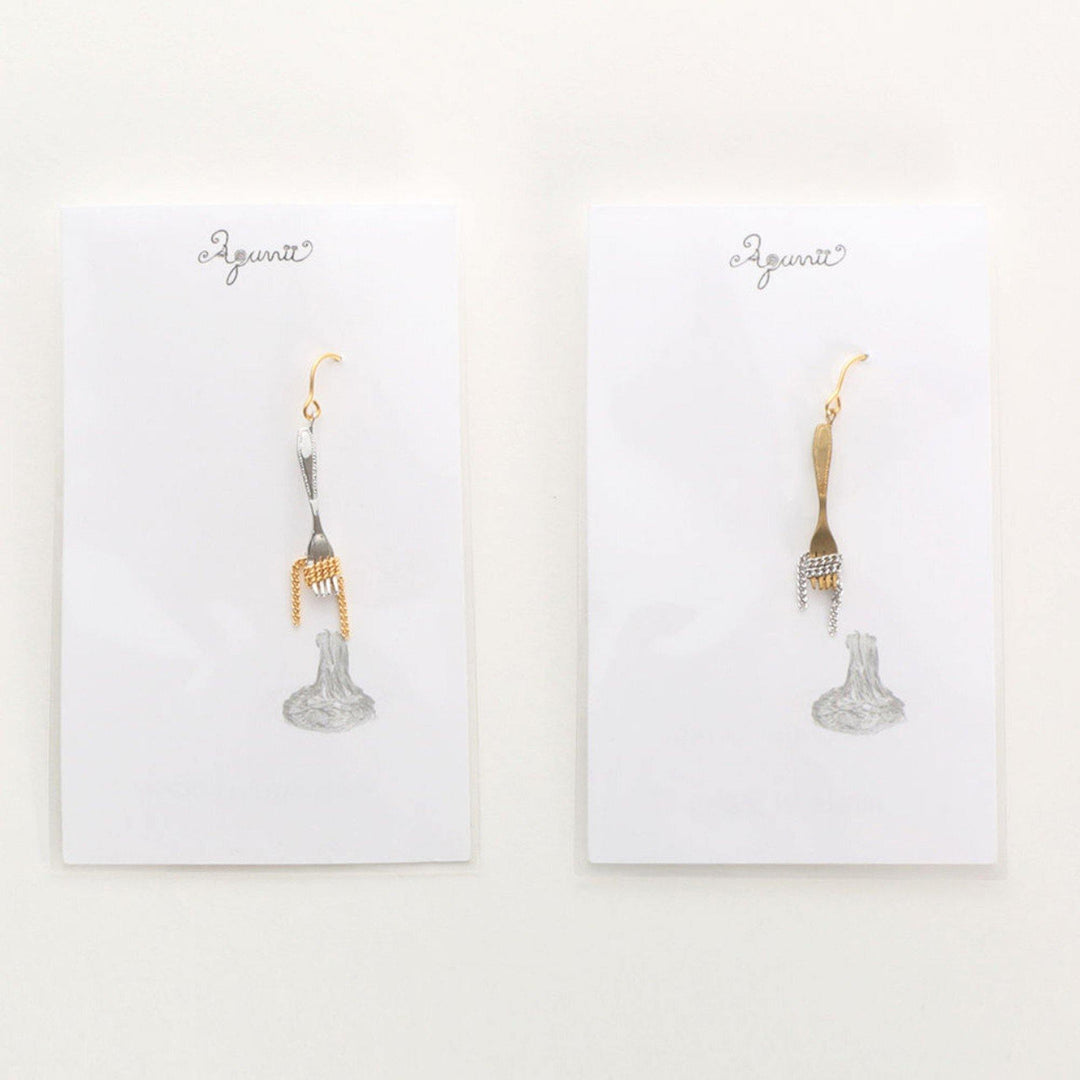 Aquvii(アクビ) | フォークに絡まるパスタをモチーフにしたアクセサリー(ネックレス・ピアス) Pasta series [aq.041] - Sopwith camel