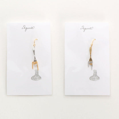 Aquvii(アクビ) | フォークに絡まるパスタをモチーフにしたアクセサリー(ネックレス・ピアス) Pasta series [aq.041] - Sopwith camel