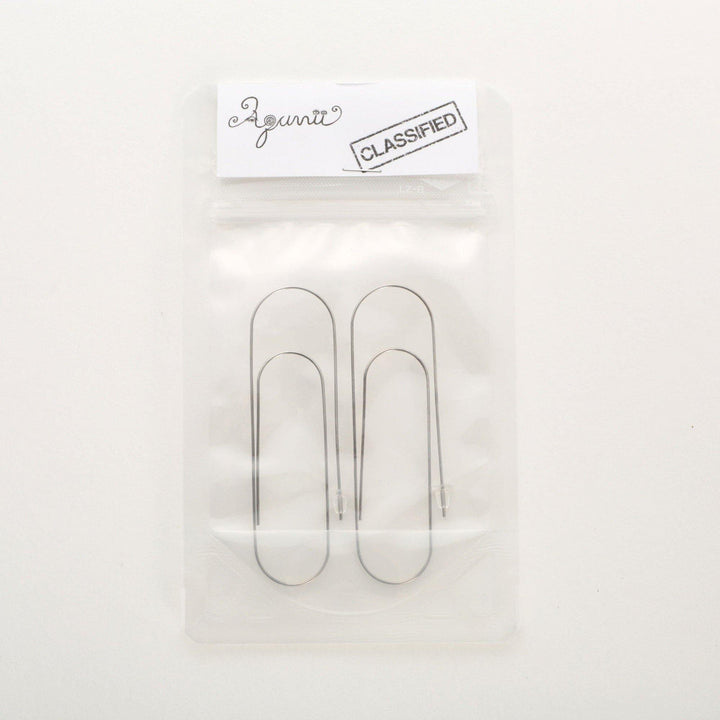 Aquvii(アクビ) | 大きめサイズのゼムクリップをモチーフにしたチタン製ピアス Titan clip pierce [aq.075] - Sopwith camel