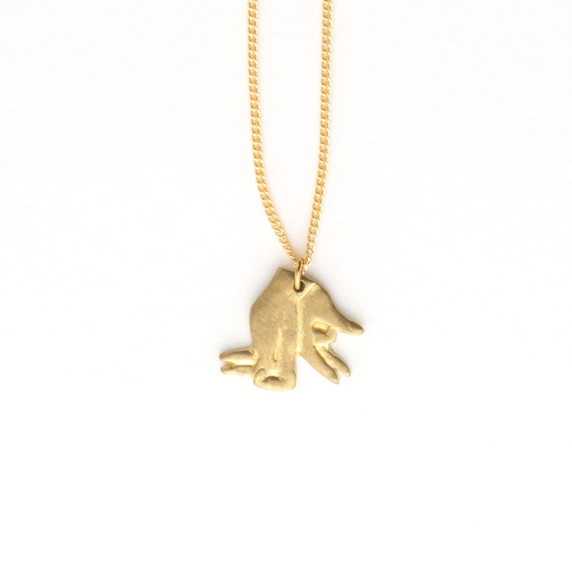 Aquvii(アクビ) | 手で作る影絵をモチーフにしたネックレス Hand shadow Necklace [aq.010] - Sopwith camel