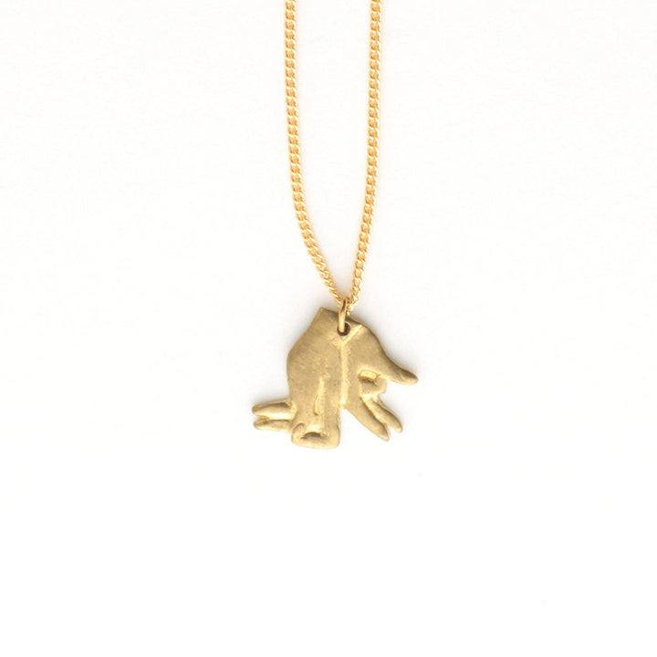 Aquvii(アクビ) | 手で作る影絵をモチーフにしたネックレス Hand shadow Necklace [aq.010] - Sopwith camel