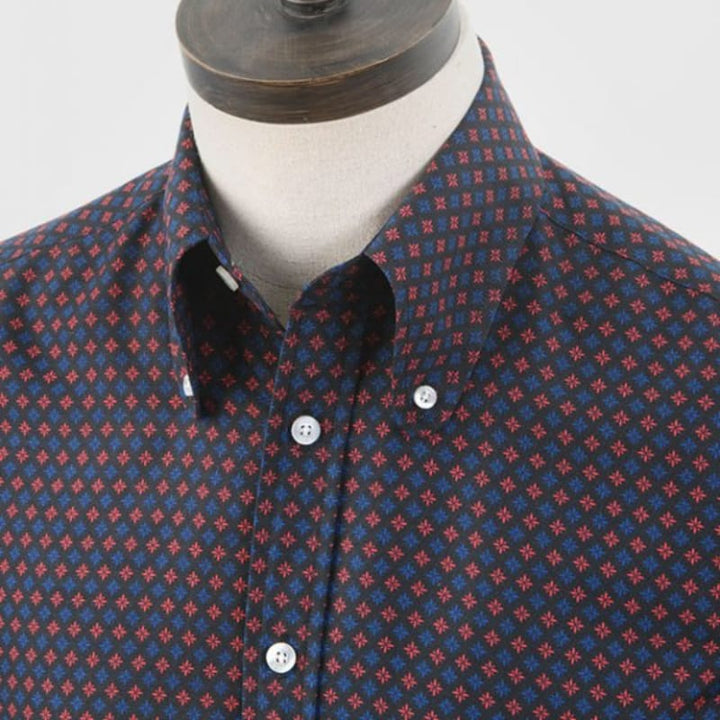 Art Gallery Clothing(アートギャラリークロージング) | FRAMPTON スパーク柄 ビーグルカラーBDシャツ - Sopwith camel