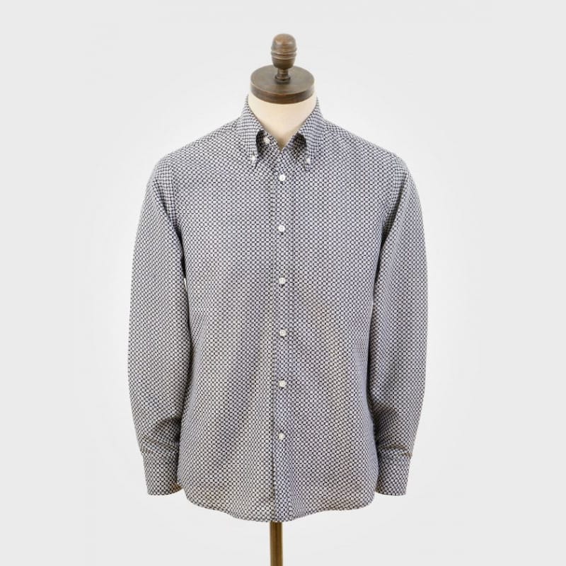 Art Gallery Clothing(アートギャラリークロージング) | DUTRONC オプアート柄ボタンダウンシャツ - Sopwith camel
