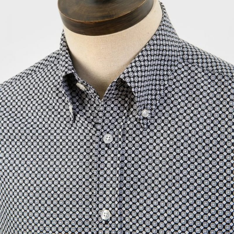 Art Gallery Clothing(アートギャラリークロージング) | DUTRONC オプアート柄ボタンダウンシャツ - Sopwith camel
