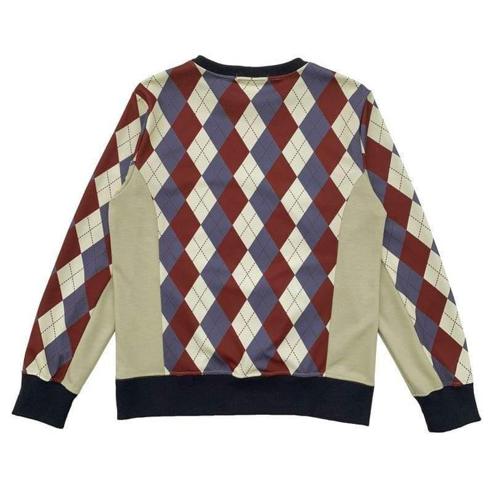 Original John(オリジナル ジョン) | アーガイルチェックのクルーネックスウェットトップ〈Beige Mix〉 - Sopwith camel