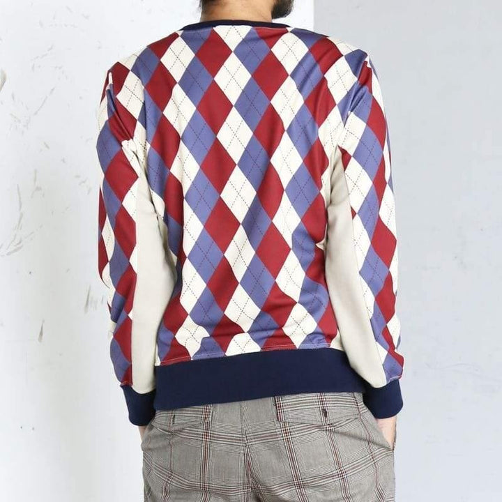 Original John(オリジナル ジョン) | アーガイルチェックのクルーネックスウェットトップ〈Beige Mix〉 - Sopwith camel