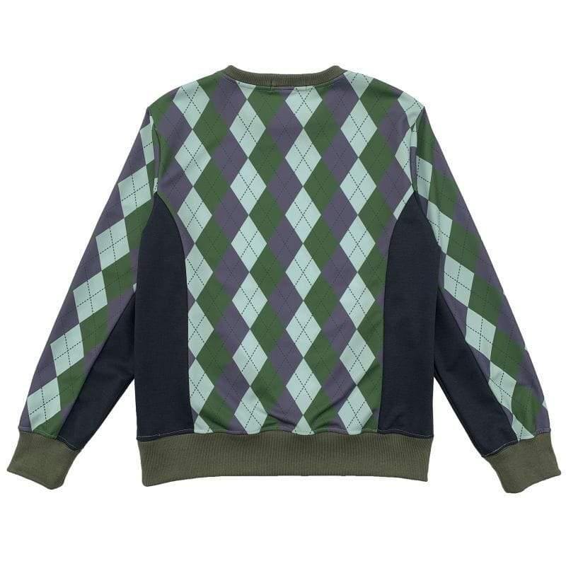 Original John(オリジナル ジョン) | アーガイルチェックのクルーネックスウェットトップ〈Olive Mix〉 - Sopwith camel