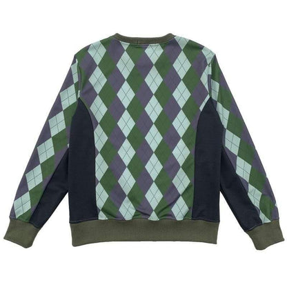 Original John(オリジナル ジョン) | アーガイルチェックのクルーネックスウェットトップ〈Olive Mix〉 - Sopwith camel
