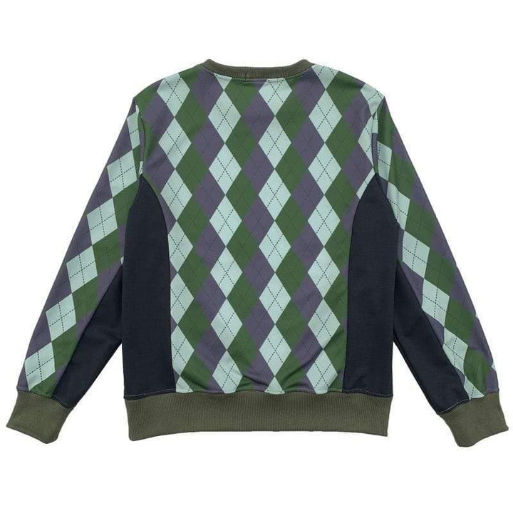 Original John(オリジナル ジョン) | アーガイルチェックのクルーネックスウェットトップ〈Olive Mix〉 - Sopwith camel