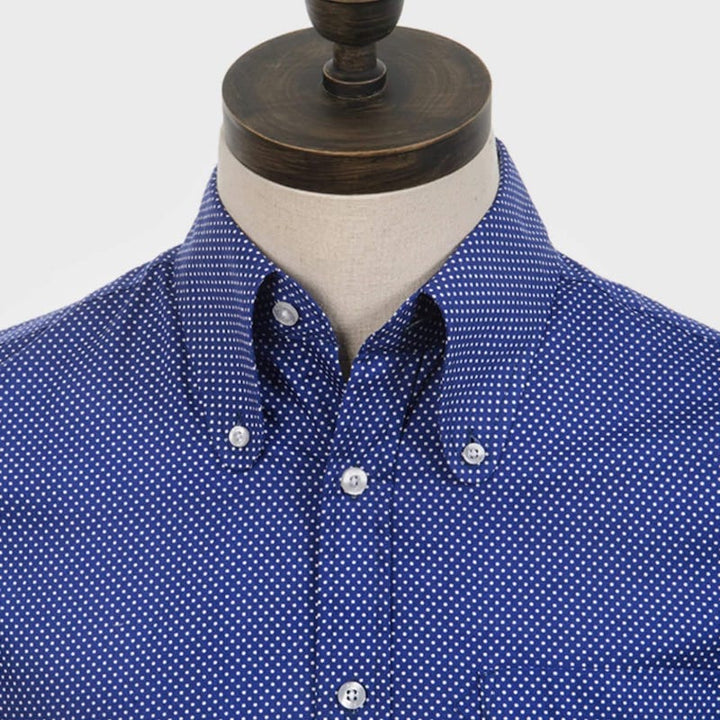 Art Gallery Clothing(アートギャラリークロージング) | POLKA ポルカドットのビーグルカラーBDシャツ〈Blue〉 - Sopwith camel