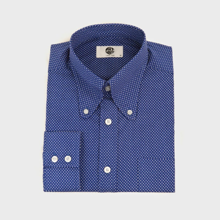 Art Gallery Clothing(アートギャラリークロージング) | POLKA ポルカドットのビーグルカラーBDシャツ〈Blue〉 - Sopwith camel