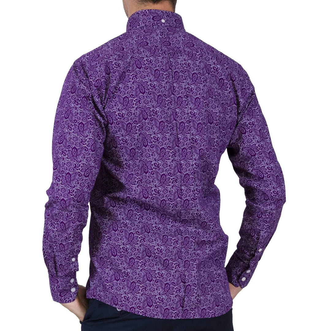 Relco London (レルコ ロンドン) | ペイズリー柄 ボタンダウン 長袖シャツ〈Purple〉 - Sopwith camel