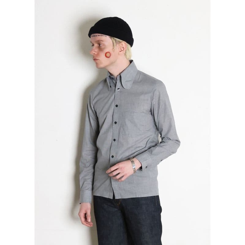 Original John(オリジナル ジョン) | UKヴィンテージディティール満載のシグネチャースタイル・ビーグルカラーシャツ Grey -  Sopwith camel