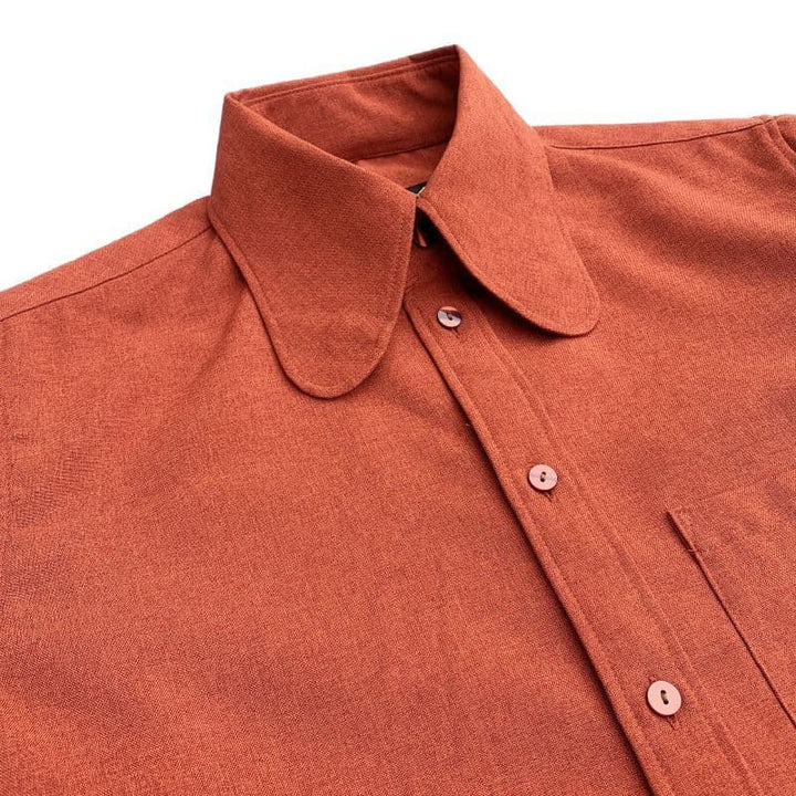 BEAGLE COLLAR SHIRTS [SH491] - Brick Orange