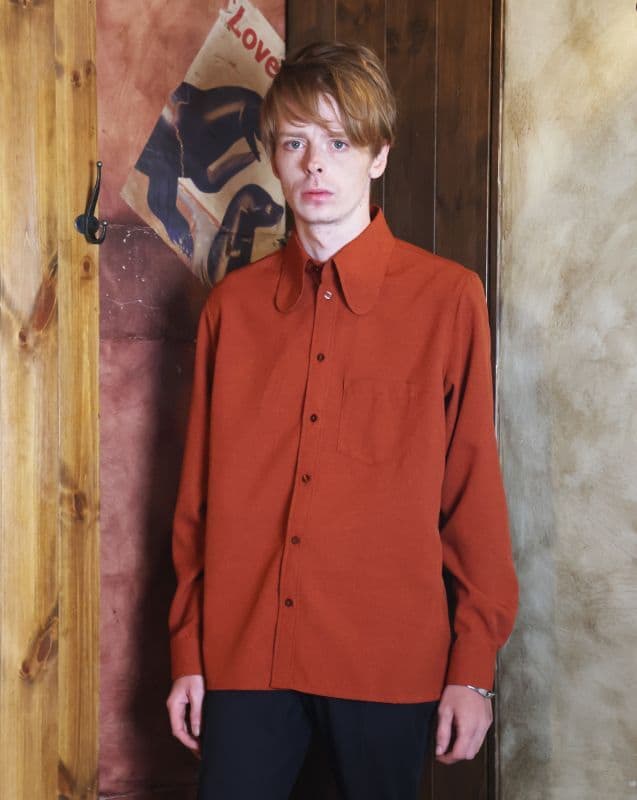 BEAGLE COLLAR SHIRTS [SH491] - Brick Orange