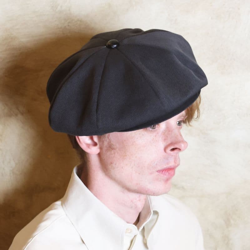 Original John (オリジナル ジョン) | ブリティッシュスタイルの定番の8面パネルキャスケット〈Charcoal〉 - Sopwith camel
