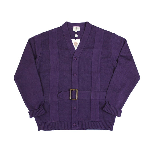 OR GLORY (オア・グローリー) | 60s-70sのベルト付きニットに着想を得たベルテッド カーディガン 〈Purple〉 - Sopwith camel