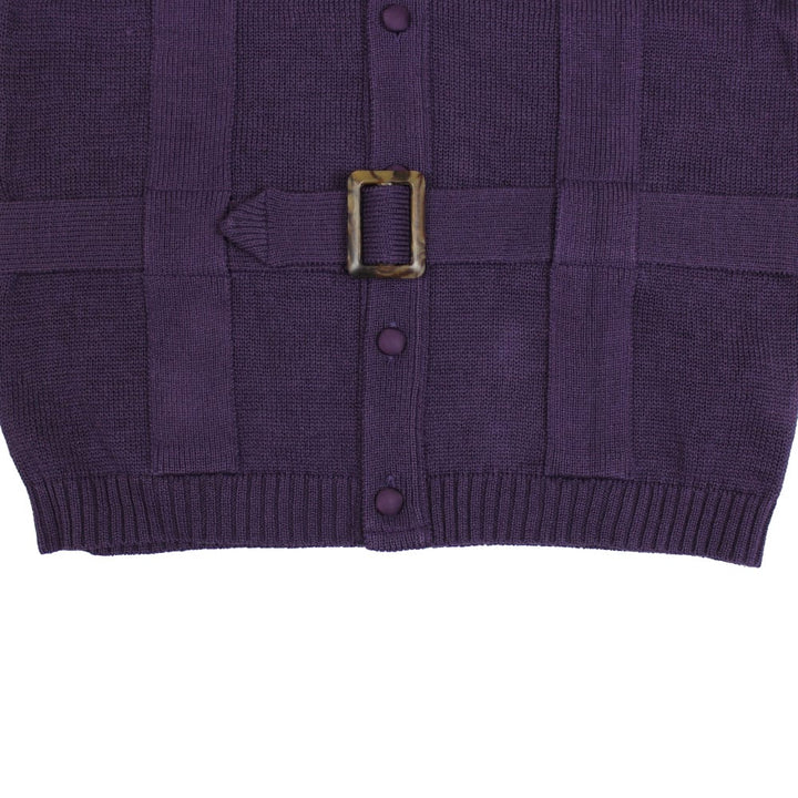 OR GLORY (オア・グローリー) | 60s-70sのベルト付きニットに着想を得たベルテッド カーディガン 〈Purple〉 - Sopwith camel