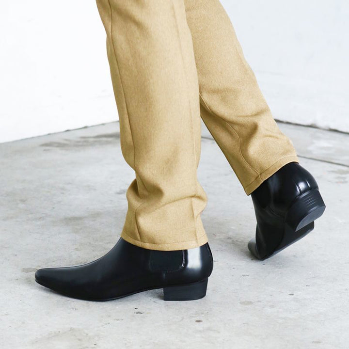Original John(オリジナル ジョン) | サイドゴア 40mmキューバンヒールのチェルシーブーツ〈LEATHER BLACK〉 - Sopwith camel