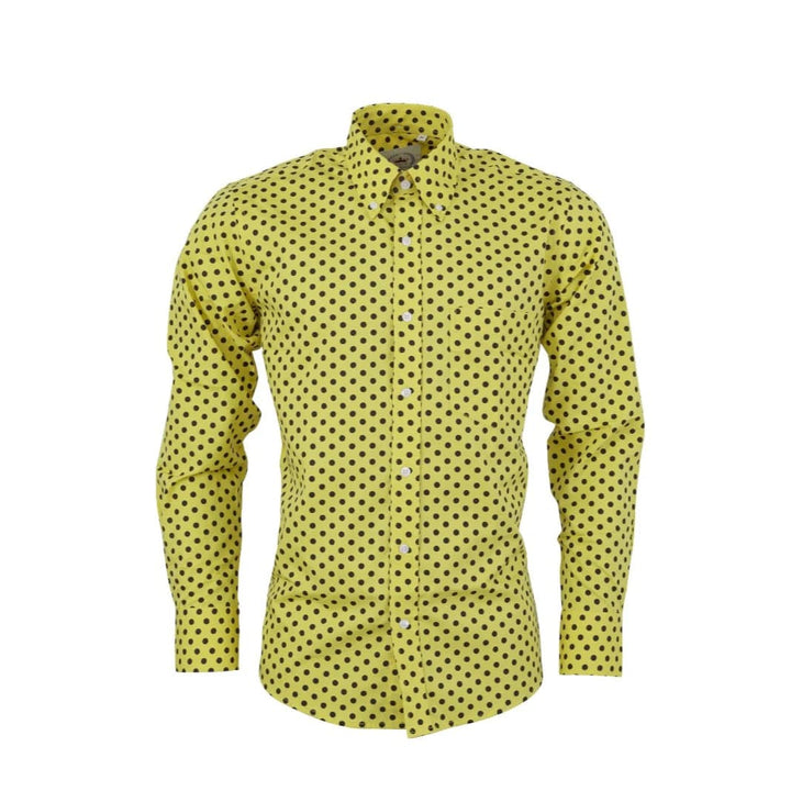 Relco London (レルコ ロンドン) | ポルカドット ボタンダウン 長袖シャツ 〈Mustard〉 - Sopwith camel