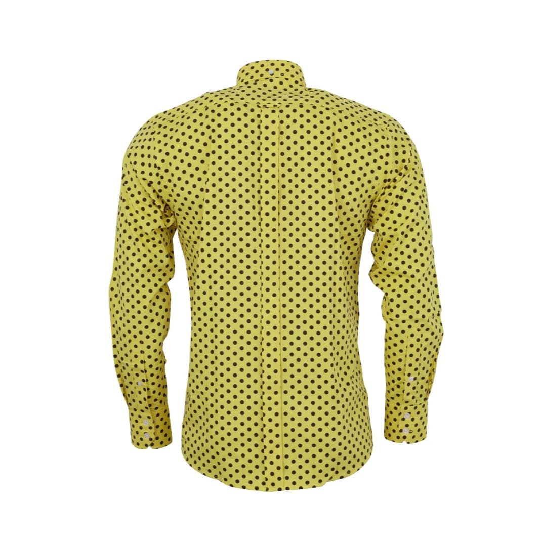 Relco London (レルコ ロンドン) | ポルカドット ボタンダウン 長袖シャツ 〈Mustard〉 - Sopwith camel
