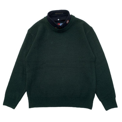 Original John(オリジナル ジョン) | DETACHABLE HONEYCOMB KNIT JUMPER [KT471] - Dark Green - Sopwith camel