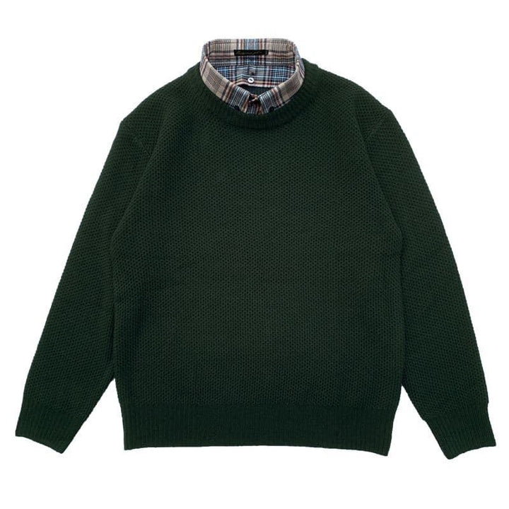 Original John(オリジナル ジョン) | DETACHABLE HONEYCOMB KNIT JUMPER [KT471] - Dark Green - Sopwith camel