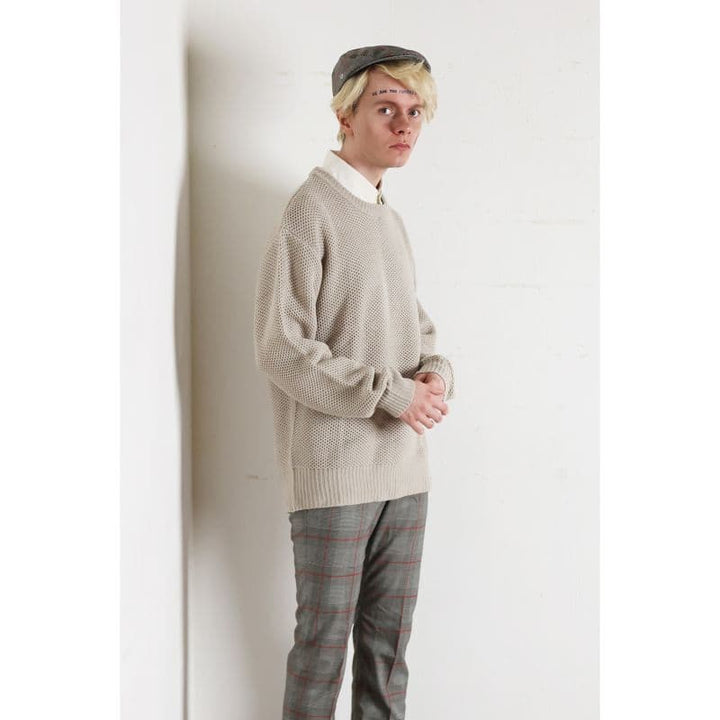 Original John(オリジナル ジョン) | DETACHABLE HONEYCOMB KNIT JUMPER [KT471] - Sand - Sopwith camel