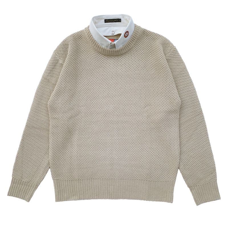 Original John(オリジナル ジョン) | DETACHABLE HONEYCOMB KNIT JUMPER [KT471] - Sand - Sopwith camel