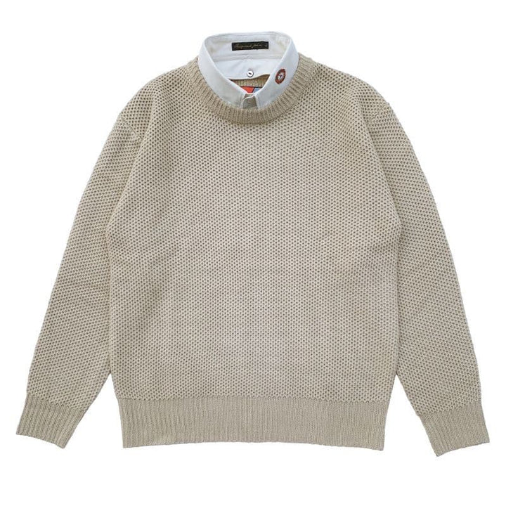 Original John(オリジナル ジョン) | DETACHABLE HONEYCOMB KNIT JUMPER [KT471] - Sand - Sopwith camel