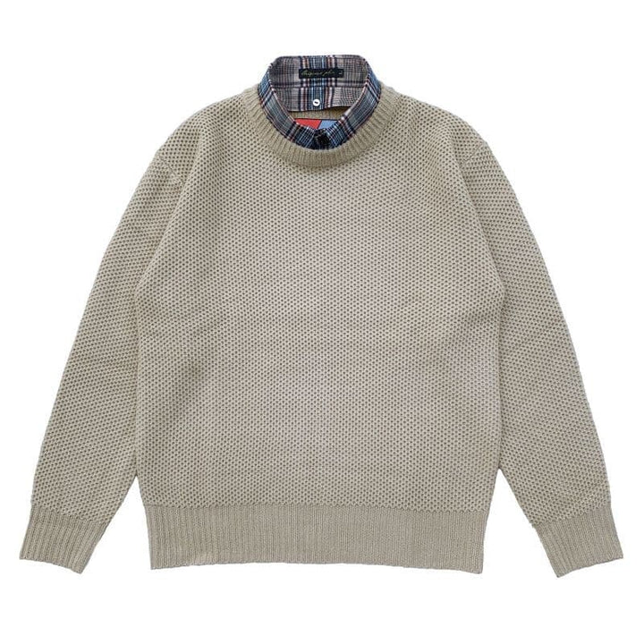 Original John(オリジナル ジョン) | DETACHABLE HONEYCOMB KNIT JUMPER [KT471] - Sand - Sopwith camel