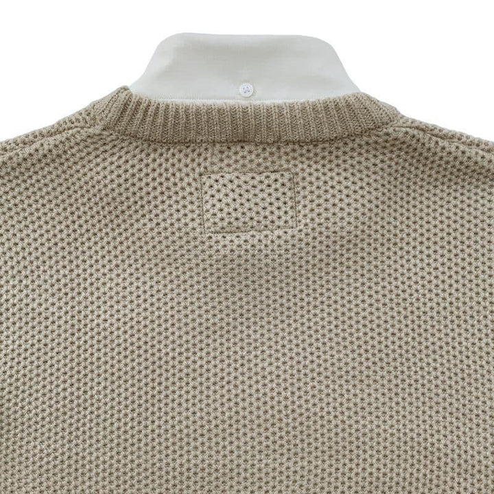 Original John(オリジナル ジョン) | DETACHABLE HONEYCOMB KNIT JUMPER [KT471] - Sand - Sopwith camel