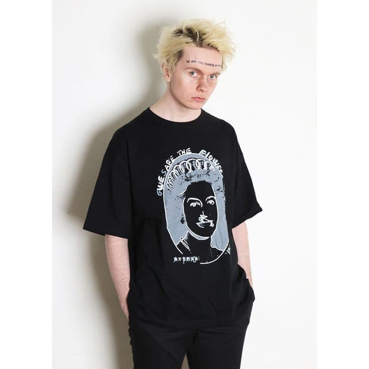 Original John(オリジナル ジョン) | "GOD SAVE THE QUEEN"デザインに手書きデザインを重ねたビッグシルエットTシャツ〈Sand〉 - Sopwith camel