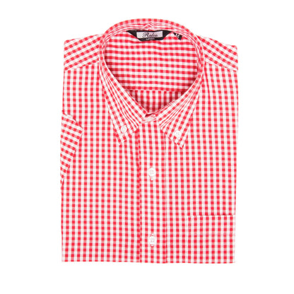 Relco London(レルコ ロンドン) | ギンガムチェック半袖ボタンダウンシャツ〈Red〉 - Sopwith camel