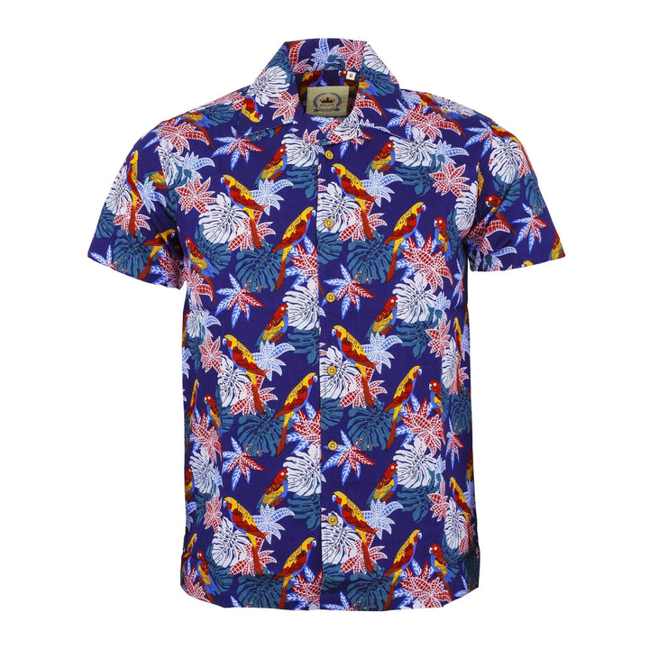 Hawaiian Shirt Parrot print [HW-10] - Navy