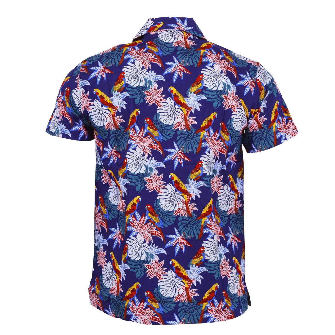 Hawaiian Shirt Parrot print [HW-10] - Navy