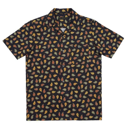 Original John(オリジナル ジョン) | ペーズリー柄・コットンリネンのオープンカラーシャツ〈Dark Navy〉 - Sopwith camel