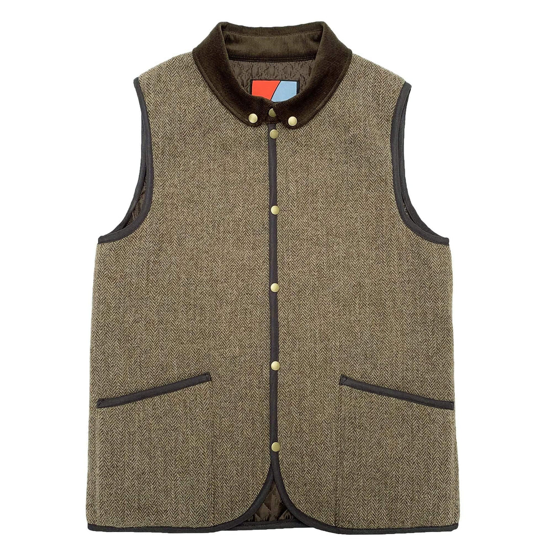 Original John(オリジナル ジョン) | 特別別注 キルティングライニングのツイードB.D.ベスト 〈Brown〉 - Sopwith camel