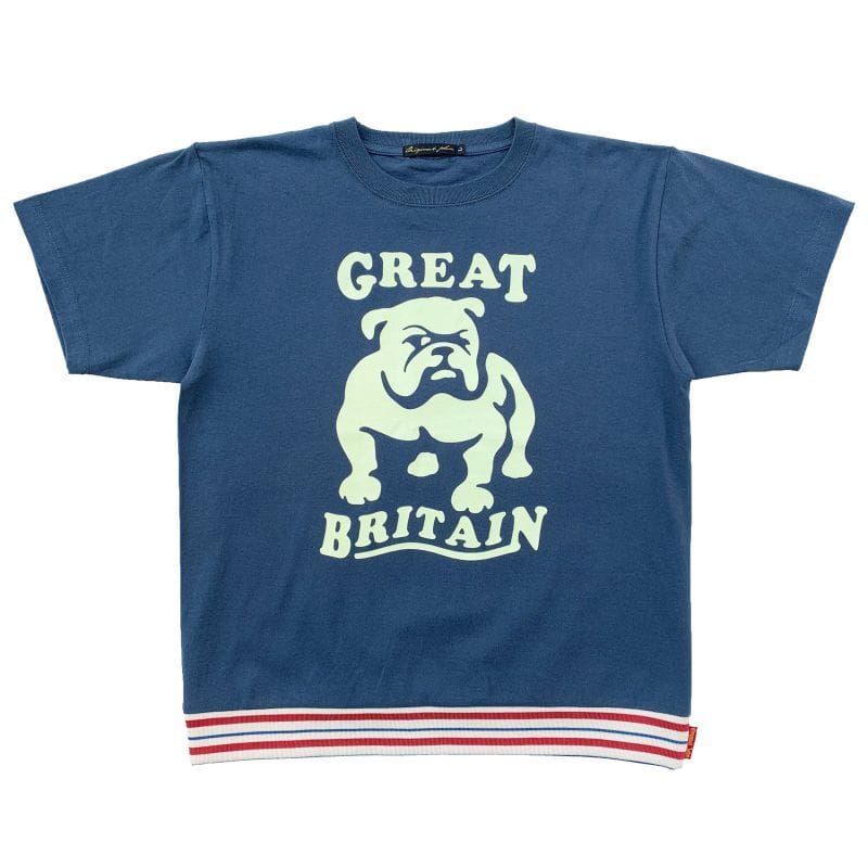 Original John (オリジナル ジョン) | リラックスシルエットのラインデザイン ブルドック プリントTシャツ - Sopwith camel
