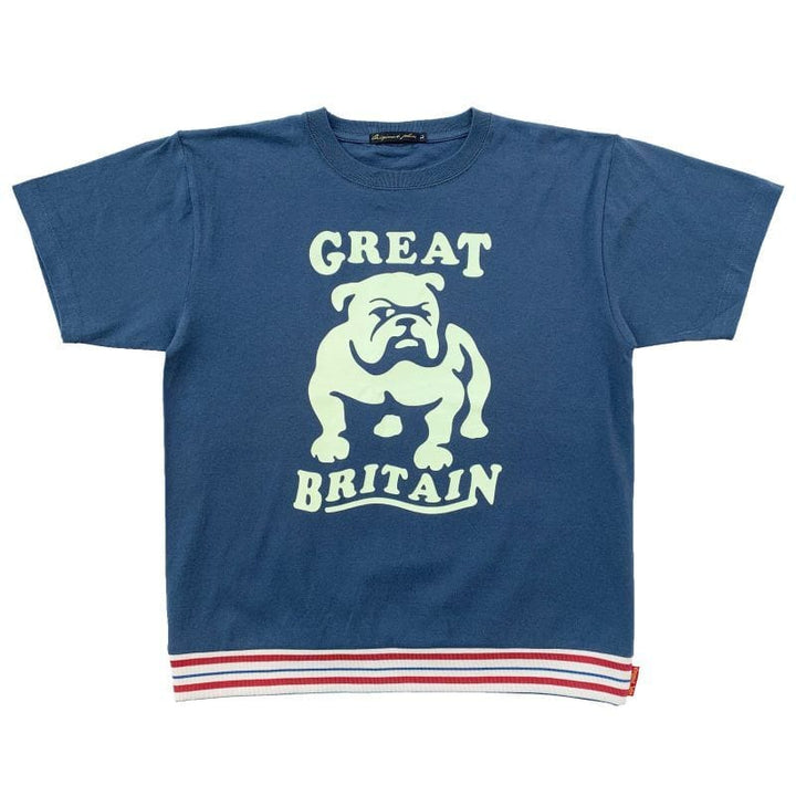 Original John (オリジナル ジョン) | リラックスシルエットのラインデザイン ブルドック プリントTシャツ - Sopwith camel
