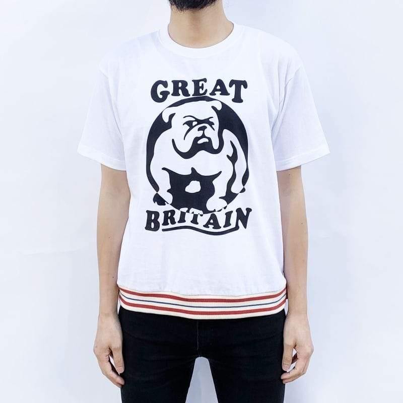 Original John (オリジナル ジョン) | リラックスシルエットのラインデザイン ブルドック プリントTシャツ - Sopwith camel