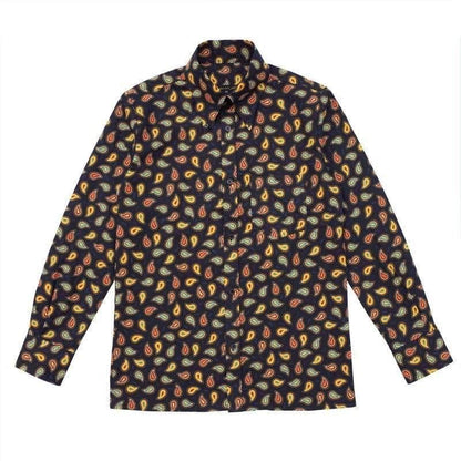 Original John(オリジナル ジョン) |  ペーズリー柄・コットンリネンのボタンダウンシャツ〈Dark Navy〉 - Sopwith camel