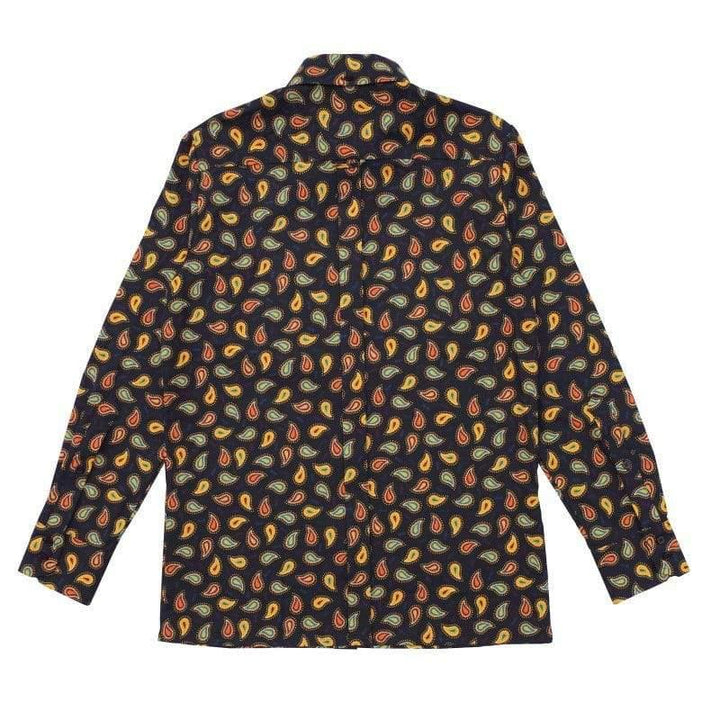 Original John(オリジナル ジョン) |  ペーズリー柄・コットンリネンのボタンダウンシャツ〈Dark Navy〉 - Sopwith camel