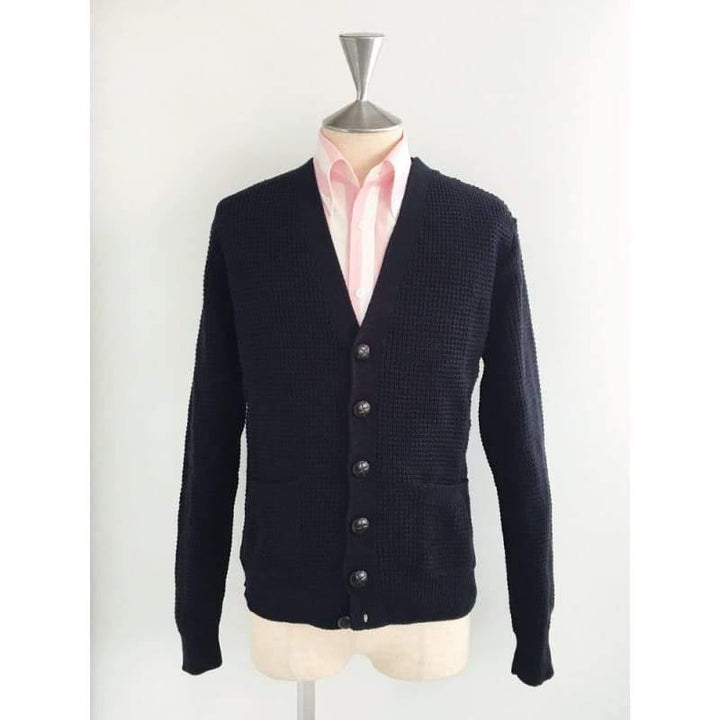 RELCO LONDON(レルコ ロンドン) | 英国製 ワッフル ニットカーディガン〈Navy〉 - Sopwith camel