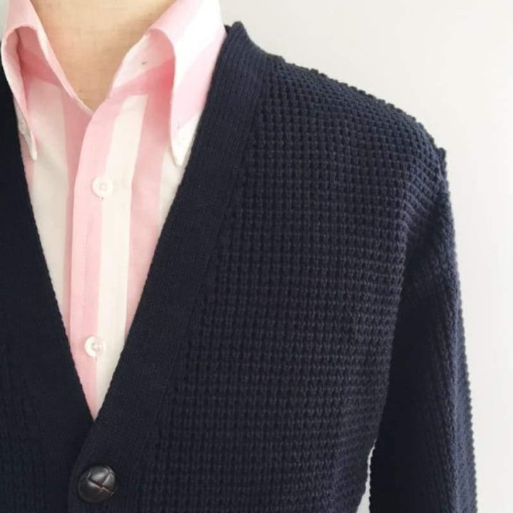 RELCO LONDON(レルコ ロンドン) | 英国製 ワッフル ニットカーディガン〈Navy〉 - Sopwith camel
