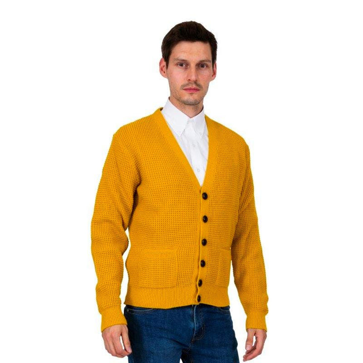 RELCO LONDON (レルコ ロンドン) | 英国製 ワッフル ニットカーディガン〈Mustard〉 - Sopwith camel