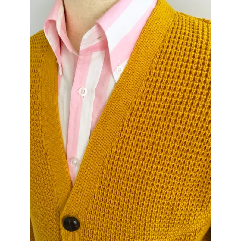 RELCO LONDON (レルコ ロンドン) | 英国製 ワッフル ニットカーディガン〈Mustard〉 - Sopwith camel